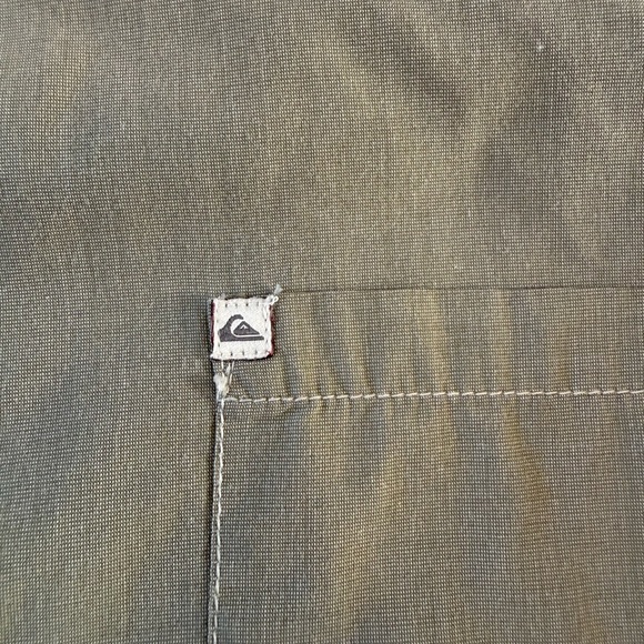 Quiksilver Men’s Long Sleeve Button Down Shirt Sage Size Medium Regular Fit - Picture 8 of 12